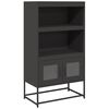 vidaXL Highboard svart 68x39x123 cm st&aring;l