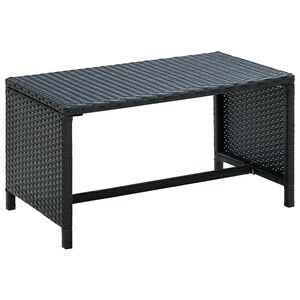 vidaXL Soffbord svart 70x40x38 cm konstrotting