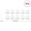 vidaXL Spegellampor 12 pcs Vit 4.5 x 4.5 x 4.8 cm Plast