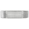 vidaXL Odlingslåda galvaniserat stål 152x80x36 cm silver