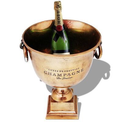 vidaXL Pokal champagnekylare koppar brun