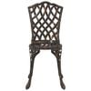 vidaXL Trädgårds Bistro Set 3 pcs Brons Aluminium