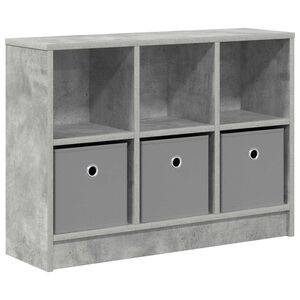 vidaXL Sideboard med l&aring;da Betonggr&aring; 73,5 x 22,5 x 53,5 cm