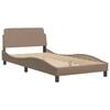 vidaXL Bed Frame "Dover" Cappuccino 100x200 cm Faux Leather