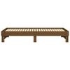 vidaXL Utdragbar dagbädd honungsbrun 2x(100x200) cm massiv furu