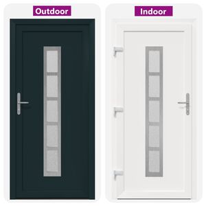 vidaXL Framd&ouml;rr Antracit 88 x 200 cm PVC