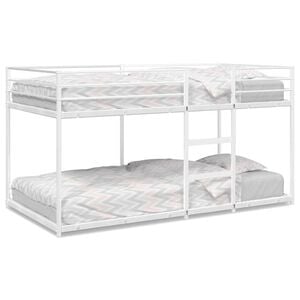 vidaXL V&aring;ningss&auml;ng utan madrass vit 75x190 cm st&aring;l
