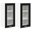 vidaXL H&auml;ngande sk&aring;p 2 pcs Svart Ek 40 x 31 x 80 cm Konstruerat tr&auml;