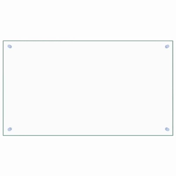 vidaXL Stänkskydd transparent 90x50 cm härdat glas