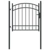 vidaXL Staketgrind EMMEN 104 x 86 cm L&aring;sbar Pulverlackerad st&aring;l Gr&aring;