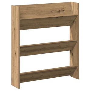 vidaXL V&auml;ggmonterat skost&auml;ll artisan ek 80x18x90 cm konstruerat tr&auml;
