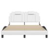 vidaXL Bed Frame "Viana" without Mattress White 140x190 cm Faux Leather
