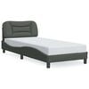 vidaXL Bed Frame without Mattress "Hvar" Dark Grey 90x200 cm Fabric