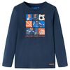 T-shirt med l&aring;nga &auml;rmar f&ouml;r barn mellanbl&aring; 116