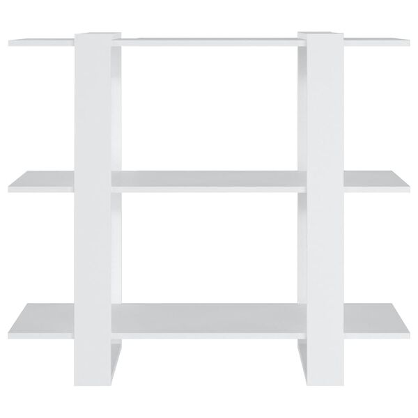 vidaXL Bokhylla/rumsavdelare vit 100x30x87 cm