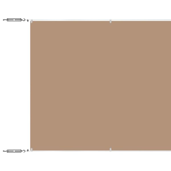 vidaXL Markis vertikal taupe 140x600 cm oxfordtyg