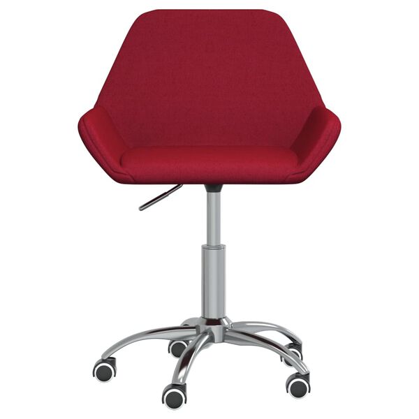 vidaXL Snurrbar matstol vinr&ouml;d tyg