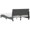 vidaXL Bed with Mattress "Hanko" Dark Grey 140x200 cm Fabric