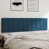 vidaXL Headboard Cushion "Hanko" Blue 180 cm Velvet
