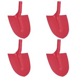 vidaXL Skyffelhuvud 4 pcs R&ouml;d 39,5 x 27,5 cm Pulverlackerat st&aring;l