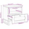 vidaXL Nattduksbord Naturf&auml;rg 40 x 33 x 46 cm Massivt mangotr&auml;