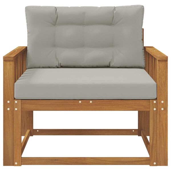 vidaXL Utomhus Mellansoffa Massivt Akaciatr&auml; Naturf&auml;rg