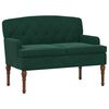 vidaXL Loveseat med knapprapport M&ouml;rkgr&ouml;n 111 x 65 x 79 cm Sammet