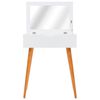 vidaXL Sminkbord med spegel MDF 60x40x75 cm