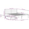 vidaXL Sängram utan madrass 140x190 cm massiv furu