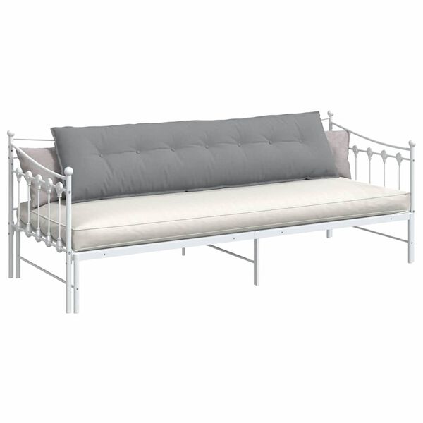 vidaXL Ryggkudde Ljusgr&aring; 200 x 19 x 50 cm tyg