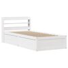 vidaXL S&auml;ngram med huvudgavel vit 90x190 cm massiv furu
