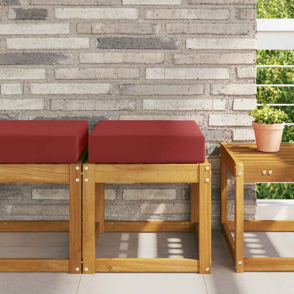 vidaXL Utomhus sitskudde Vinr&ouml;d 40 x 40 x 8 cm 100% Polyester