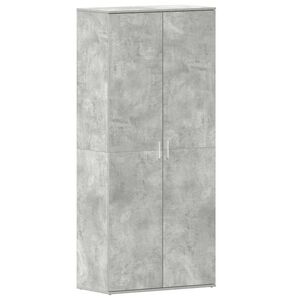 vidaXL Skosk&aring;p 80 x 39 x 178 cm Konstruerat tr&auml; Betonggr&aring;