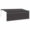 vidaXL Utf&auml;llbar markis Antracit 400 x 200 cm Polyester och aluminium