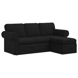vidaXL Soffa Svart 195 x 138 x 80 cm tyg