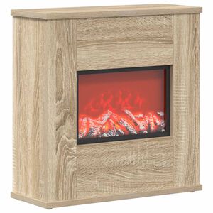 vidaXL Elektrisk eldstad Sonoma-ek 47 x 18 x 48 cm Konstruerat tr&auml;