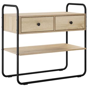 vidaXL Konsolbord Sonoma-ek 80 x 40 x 75 cm Konstruerat tr&auml;