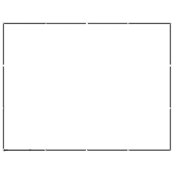 vidaXL Hundgård för utomhusbruk stål 11,06 m²