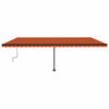 vidaXL Frist&aring;ende markis manuellt inf&auml;llbar 600x350 cm orange/brun
