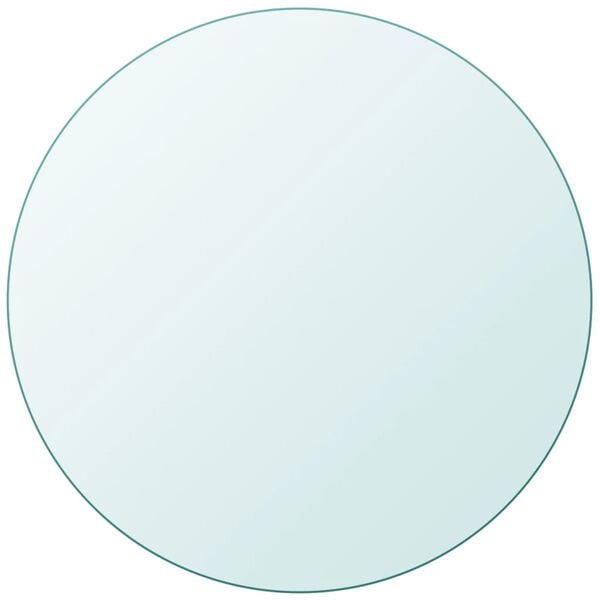 vidaXL Bordsskiva h&auml;rdat glas rund 700 mm