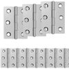 vidaXL G&aring;ngj&auml;rn 12 st 44 x 31 x 5 mm Silver St&aring;l
