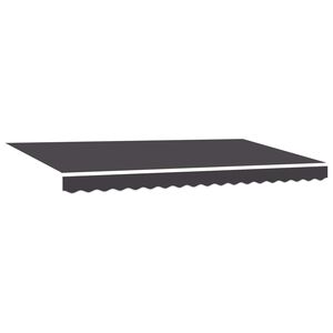 vidaXL Utdragbar markis Antracit 400 x 200 cm Polyester och aluminium