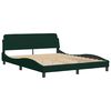 vidaXL Bed Frame without Mattress "Hanko" Dark Green 160x200 cm Velvet