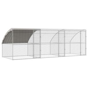 vidaXL H&ouml;nshus 3 st Silver 600 x 200 x 200 cm St&aring;l och PE