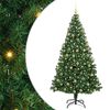 vidaXL Julgran med LED-belysning 180 cm 300 LED-lampor Varmvit