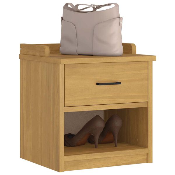 vidaXL Hallbänk SANDNES 45x40x50 cm massiv trä furu