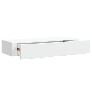 vidaXL V&auml;ggmonterad l&aring;da vit 60x23,5x10 cm MDF