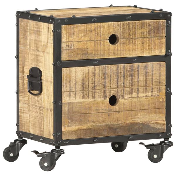 vidaXL S&auml;ngbord 40x30x50 cm massivt grovt mangotr&auml;