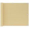 vidaXL Balkongsk&auml;rm beige 75x300 cm HDPE