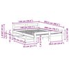 vidaXL S&auml;ngram utan madrass vit 140x200 cm massiv furu